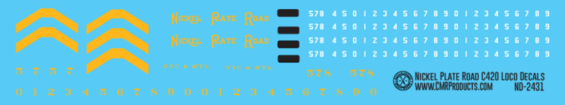 Nickel Plate Road C420 Locomotive Decals