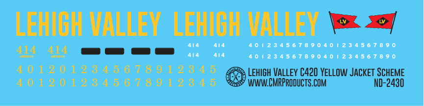 Lehigh Valley C420 Yellow Jacket Scheme Decals