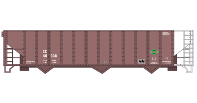 Chicago Central Pacific 100T Open Hopper Decals