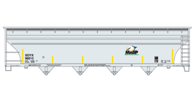 Minnesota Soy Bean Producers 4 Bay Covered Hopper Decals