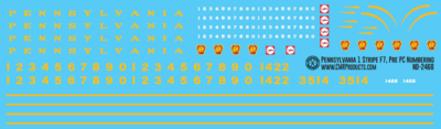 Pennsylvania Railroad One Stripe F Unit Decals