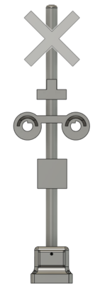 N Scale - Double Sided Crossing Sign (Qty 4)