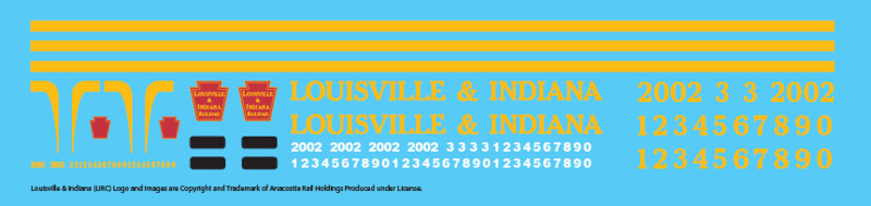 Louisville &amp; Indiana Railroad Locomotive Decals