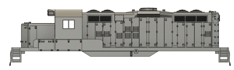 N Scale EMD GP9 Chop Nose Dynamic Brakes