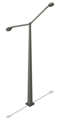 N Scale - Double Sided Street Light (Qty 4)