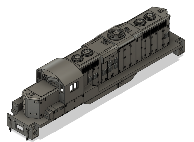 N Scale EMD GP9 Chop Nose Dynamic Brakes