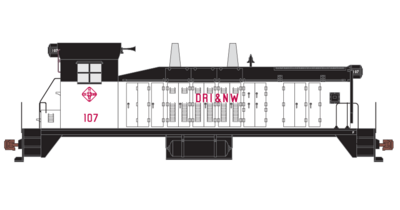 Davenport Rock Island and North Western SW7 Red Logo Decals