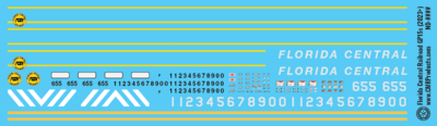HO Scale - Florida Central Railroad GP15s (2023+) Decals