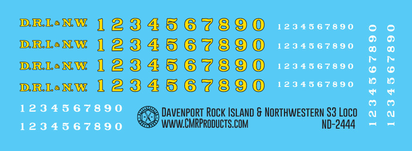 Davenport Rock Island and North Western Alco S-3 Decals