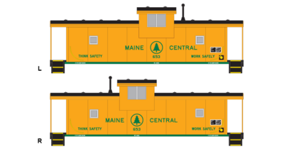 Maine Central Extended Vision Caboose - V.2 Decals