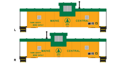 Maine Central Extended Vision Caboose - V.1 Decals