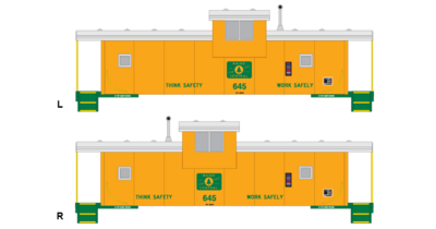 Maine Central Extended Vision Caboose - V.3 Decals