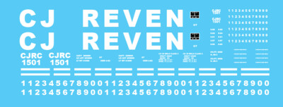 N Scale - CJ Reven Rotary Hopper Decal Set