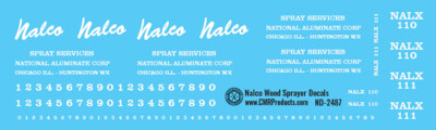 N Scale - Nalco Spray Services Weed Sprayer Decals