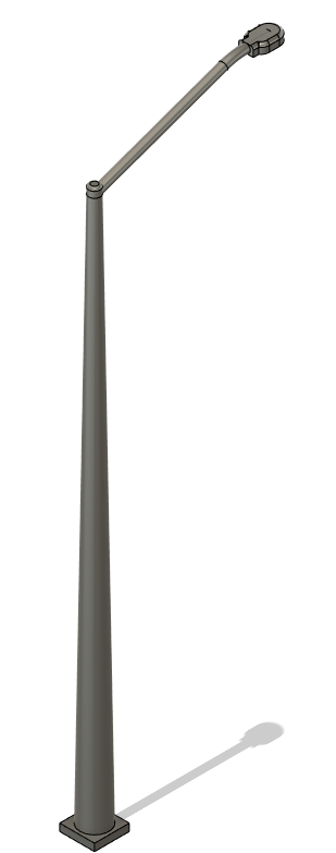 N Scale - Single Sided Street Light (Qty 4)