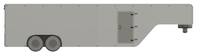 N Scale - Gooseneck 2 Axle Box Trailer (Qty 2)
