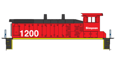 Simpson Lumber Early Number Switcher Decals