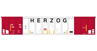 Herzog Candy Cane Open Ballast Hopper Decals