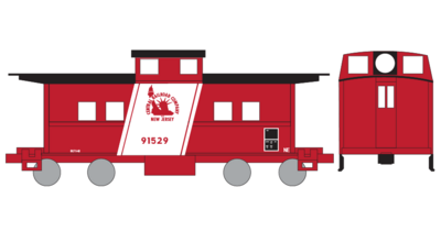 Central New Jersey Red Logo Caboose Decals