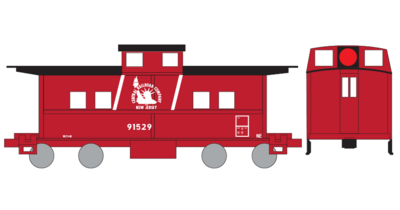 Central New Jersey White Stripe Caboose Decals