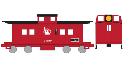 Central New Jersey White Logo Caboose Decals