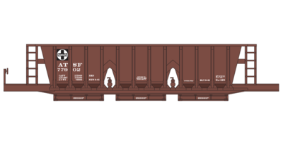 Santa Fe ATSF Longitudinal Hopper Decals