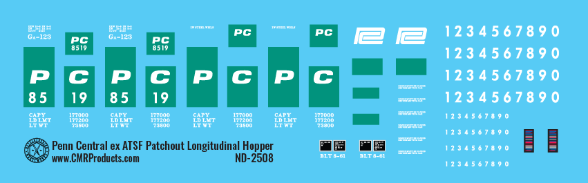 N Scale - Penn Central ex ATSF Patchout Longitudinal Hopper