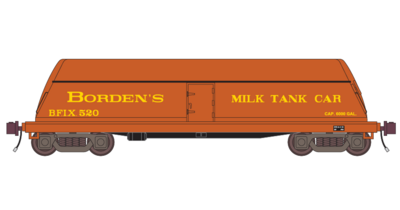 Borden's Red Butter Dish Milk Car Decals