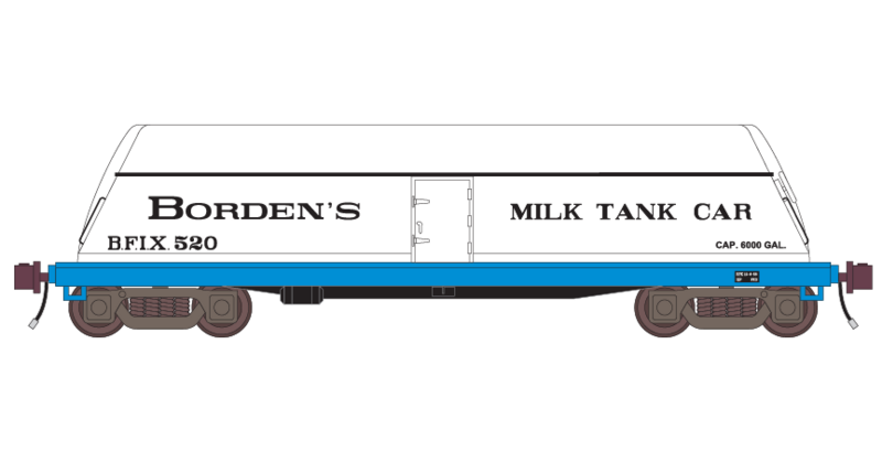 Borden's White Butter Dish Milk Car Decals