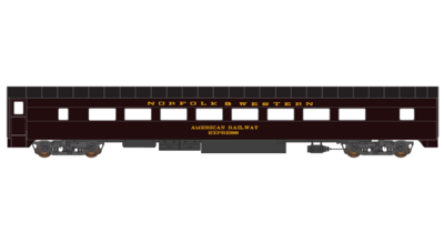 Norfolk Western Yellow Lettering Passenger Car Decals