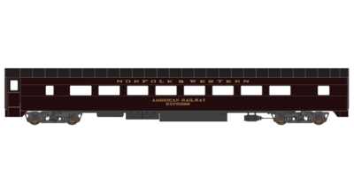 Norfolk Western Gold Lettering Passenger Car Decals