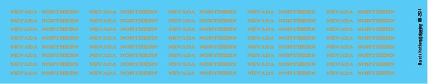 Nevada Northern Gold Name Decals