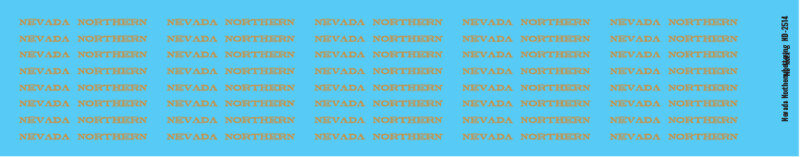 Nevada Northern Gold Name Decals