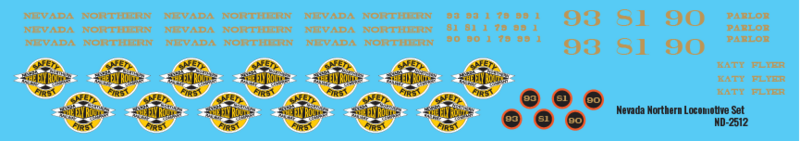 Nevada Northern Locomotive Decals