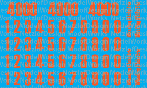 HO Scale - Wheeling Lake Erie Orange Locomotive Patch Out Decals