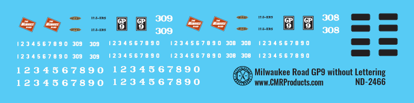 N Scale - Milwaukee Road GP9 Locomotive without Lettering Decals