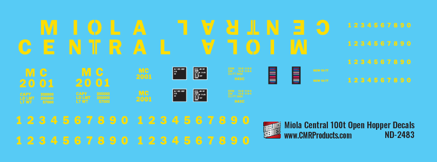 Miola Central 100t Open Hopper Decals