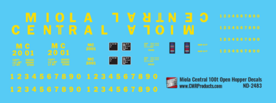 Miola Central 100t Open Hopper Decals