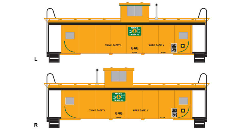 Maine Central Standard Caboose - V.2 Decals