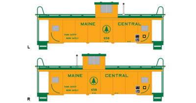 Maine Central Standard Caboose - V.4 Decals
