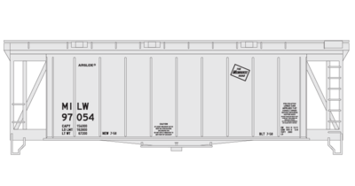 Milwaukee Road 40ft Airslide Black Logo Decals
