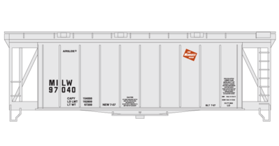 Milwaukee Road 40ft Airslide Red Logo Decals