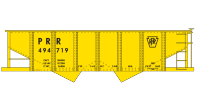 Pennsylvania GLa 2 Bay MOW with Logo Open Hopper Decals