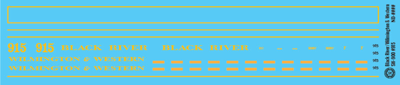 Black River &amp; Western - Wilmington &amp; Western SW-900 Decals