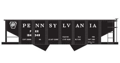 Pennsylvania GLa 2 Bay Keystone Open Hopper Decals