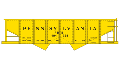 Pennsylvania GLa 2 Bay MOW No Logo Open Hopper Decals