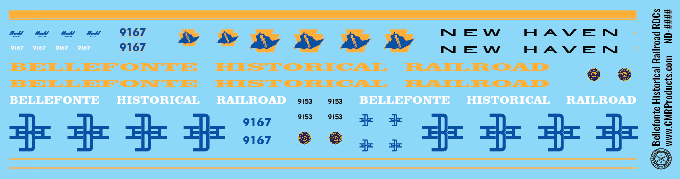 Bellefonte Historical Railroad Society RDC Decals