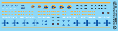 HO Scale - Bellefonte Historical Railroad Society RDC Decals