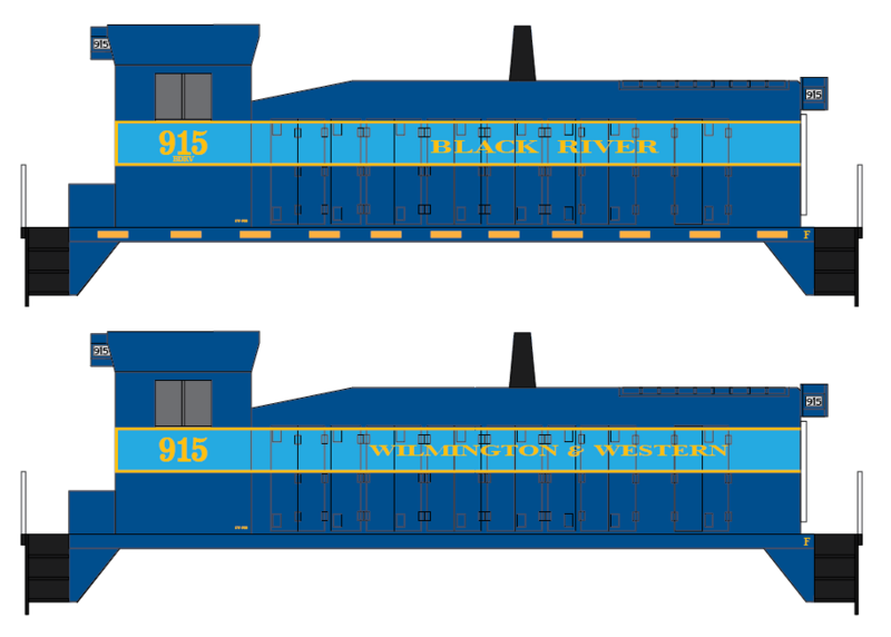 Black River &amp; Western - Wilmington &amp; Western SW-900 Decals