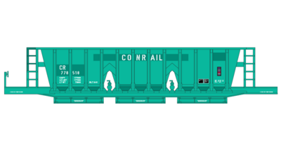 Conrail ex PC Patchout Longitudinal Hopper Decals